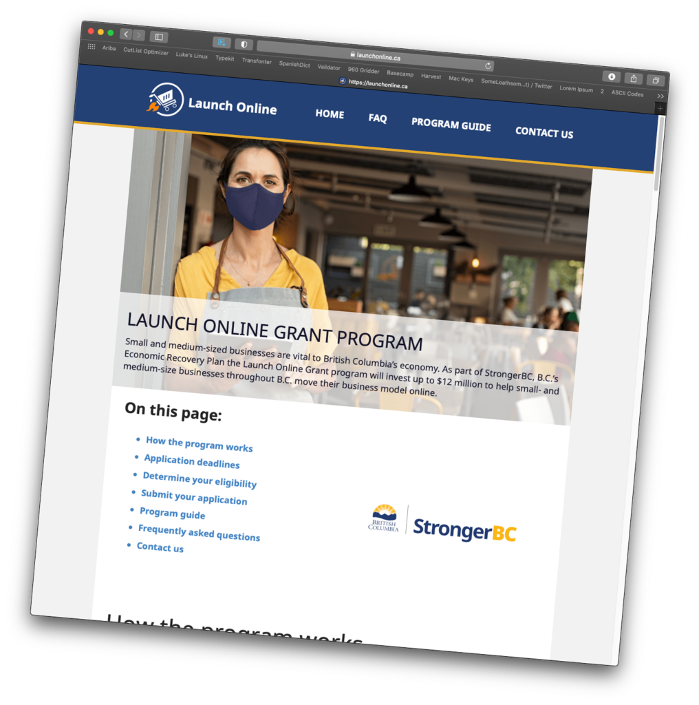 Get Help Applying for BC Launch Online Grant - Flightdeck Media ...